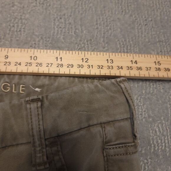 American Eagle AE Womens 6 Short Super Stretch Cargo Super Hi-Rise Jegging Khaki - Picture 6 of 11